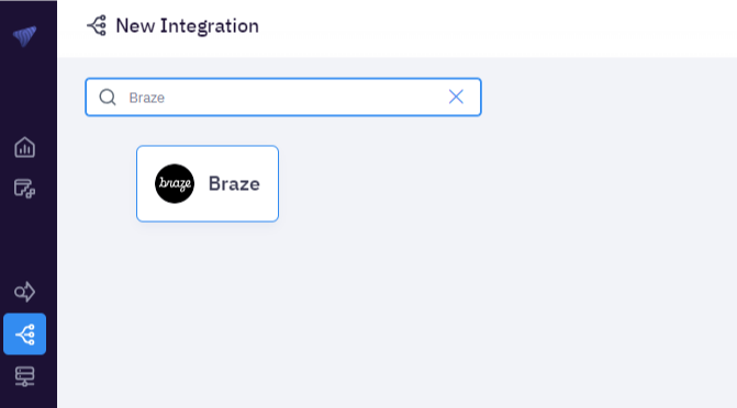 Adição do Braze como uma integração no MetaRouter.